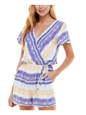 Mameluco escote sobrepelliz manga corta estampado corbata amarilla KINGSTON GRIS para mujer L Foto 1 de 4