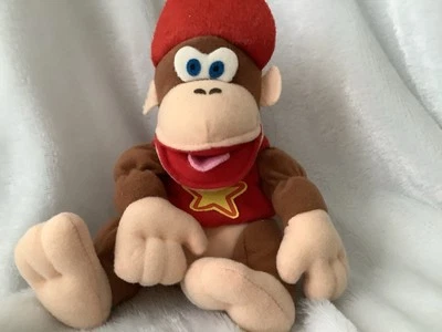 Vintage Nintendo Diddy Kong 7" Bolsa de Feijão Pelúcia Sem Etiqueta BD&A - Imagem 1 de 4