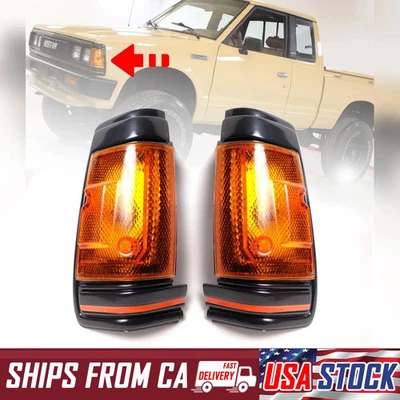 Lámpara indicadora luz de señal de giro negra para camioneta Datsun 720 SD23 D23 1980-86 Foto 1 de 4