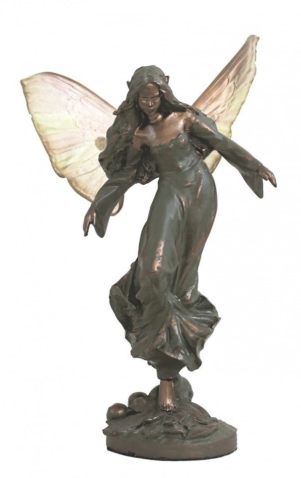 Petit Fairy Statue De Bronze Finition Résine 11 CM Fait Main Made IN Italy - Photo 1/1