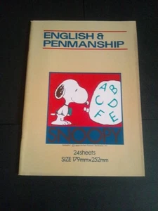 Showa Retro Antique Sanrio Snoopy English Notebook Made In Japan - Picture 1 of 3