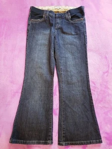 Mamas&Papas maternity Size 8 adjust. waist boot cut jeans L26" - Blue - Picture 1 of 6