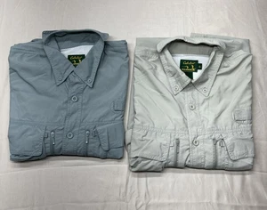 Cabela’s 2 belüftete grüne Langarm-Angelhemden mit großen Knopfleiste - Bild 1 von 17