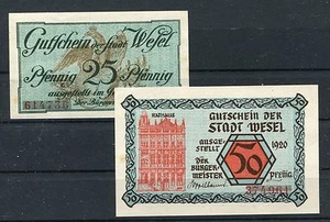 Wesel 25 + 50 Pfennig Emergency Money Traffic Issue ( I ) - Picture 1 of 1
