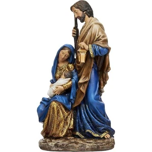 Joseph Studio Blue and Gold Holy Family Figurine 10.5 Inch - Picture 1 of 8