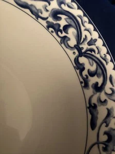 Reed & Barton Hadley Floral Servierschüssel weiß blau Gemüse 9" selten neu ohne Etikett - Bild 1 von 12