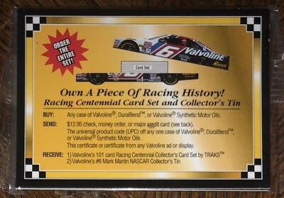1994 TRAKS VALVOLINE RACING PACK FACTORY SEALED - Image 1 of 2