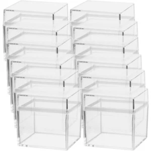12 Pcs Square Storage Box Baby Candy Organizer with Lid Boxes for Candies - Picture 1 of 12