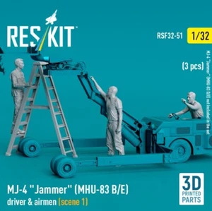 Reskit RSF32-0051 1:32 MJ4 Jammer MHU83 B/E Driver Flieger Szene1 3 Stück 3DPrinted - Bild 1 von 2