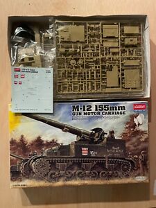 1/35 ACADEMY 1394 : CANON LOURD AUTOMOTEUR 155MM M12 GMC US ARMY PRESSED STEEL