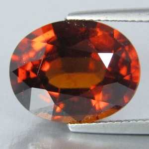 10.97Cts 100% Natural Excellent Orange Color Hessonite Garnet Oval Cut Gem - Picture 1 of 4
