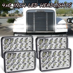 4Pcs 4x6" LED Headlights Sealed Hi/Lo DRL Beam For Freightliner FLD120 112 FLD - Picture 1 of 18