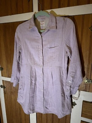 Vestido Camisa Levis Niñas Botones Manga Larga Cuello Rosa Talla Pequeña Foto 1 de 4