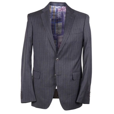 Etro Slim-Fit Charcoal Gray Stripe Wool Suit with Silk Lining 40R (Eu 50) New - Image 1 of 4