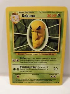 Pokemon Uncommon Card : Kakuna 33/102 (Base Set) - Picture 1 of 4