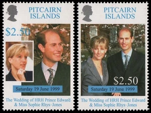 Pitcairn 1999 - Mi-Nr. 542-543 ** - MNH - Hochzeit Prinz Edward - Picture 1 of 1