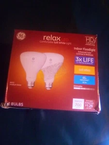 GE Relax LED Indoor Floodlight Bulbs, HD Light, 10.5 Watt (65 Watt Equivalent) - Picture 1 of 2