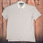 Polo Golf Ralph Lauren Polo Shirt Mens XL White Blue Striped Golf Performance