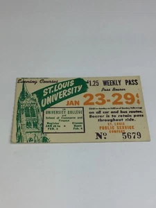 VINTAGE 1944 St. Louis University , St. Louis Missouri. Evening Classes & Pass - Picture 1 of 6