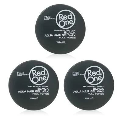 RedOne Aqua Hair Gel Wax Full Force Black, (3er Pack) 150ml - Bild 1 von 2