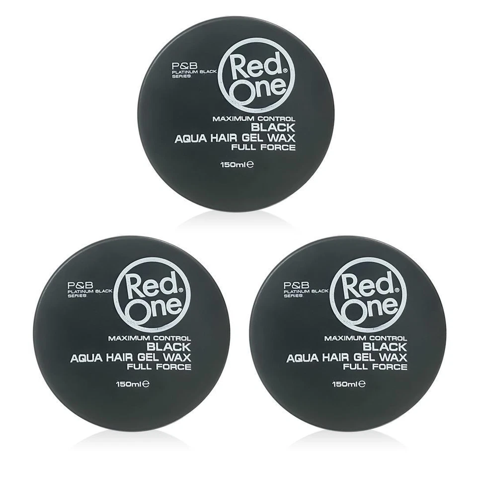 RedOne Aqua Hair Gel Wax Full Force Black, (3er Pack) 150ml - Bild 1 von 2