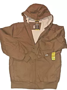 MED Lee Herren Schwergewicht Arbeitskleidung Canvas Sherpa gefüttert Ente Canvas Bomberjacke - Bild 1 von 7