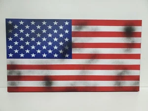 Amerikanische Flagge versteckte Waffenaufbewahrung Safe Versteck Schrank Battle Worn Look - Bild 1 von 10
