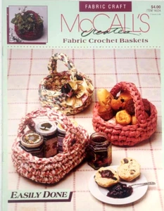McCall's Creates Fabric Crochet Baskets Fabric Craft Easy - Picture 1 of 2