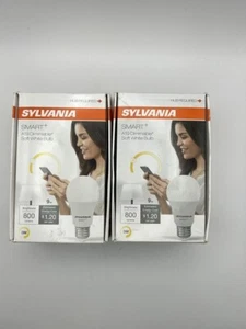 SYLVANIA A19 9W LED Light Bulbs - Soft White, Pack of 2 (Hub not included) - Picture 1 of 4