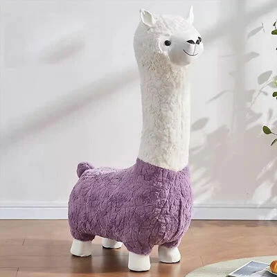 Oversized Creative Children Alpaca Sitting Stool Animal Changing Shoes Stool  - Image 1 of 4