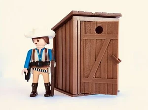Letrina occidental impresa en 3D a escala Playmobil. Figuras de Playmobil no incluidas. - Imagen 1 de 7