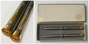 Vintage GARLAND Pen & Mechanical Pencil Set Bubble Top Advertising NNBT in Box - Picture 1 of 14