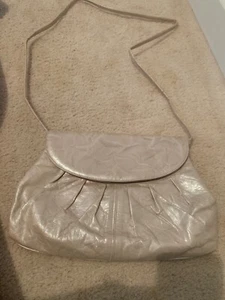 Vintage Clutch Evening Bag, Pearlized Ivory - Picture 1 of 4