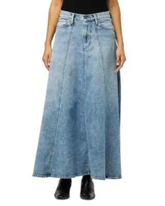 Joe's Jeans The Amelia Denim Maxi Skirt Women's 26 Going Nowhere Button Zip - Picture 1 of 16