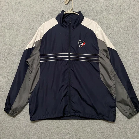 Reebok Houston Texans Windbreaker Jacket Sports Illustrated Men's Full Zip Sz L Cover