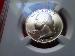 1969 D 25C Washington Quarter NGC MS67 - Picture 1 of 3
