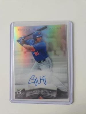 2014 Bowman Platinum - Autographed Prospects Cory Vaughn #AP-CV (AU, RC) - Image 1 of 2