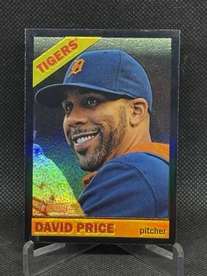 Topps Heritage #THC-465 2015 David Price cromo refractor negro #/66 Tigers casi nuevo+ Foto 1 de 2