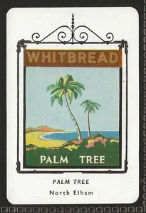 WHITBREAD-INN SIGNS 4TH SERIES 1953 (CARD)-#30- PALM TREE - NORTH ELHAM - Picture 1 of 2