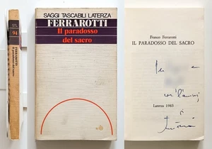 Franco Ferrarotti Il paradosso del sacro handsigniert 1983 Laterza - Bild 1 von 4