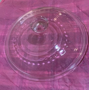 ❤️Vintage Wagner Ware Clear Glass Domed Lid C-8 10.5" in diameter Made In USA - Picture 1 of 11