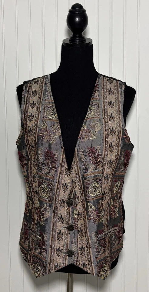 Chaleco Ciervo Blanco Vintage Hojas de Otoño Tapiz A Medida Talla Grande 12 Rústico Foto 1 de 4