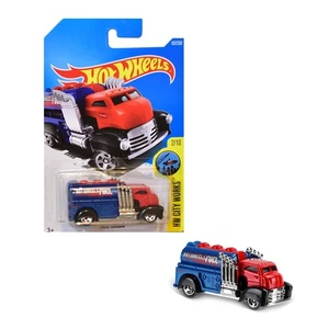 Hot Wheels Cars Fast Gassin HW City Works Truck 2/10 Scale 1:64 Red Blue New - Picture 1 of 11
