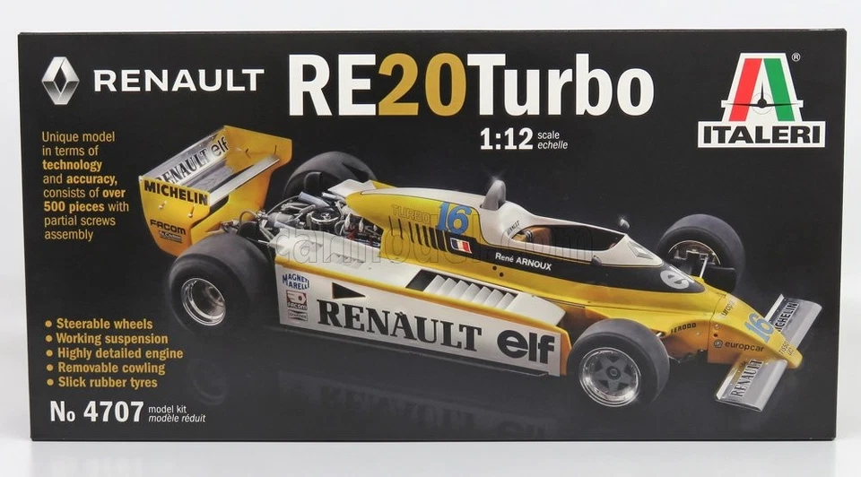 1/12 ITALERI - RENAULT - F1  RE20 TURBO N 16 SEASON 1980 R.ARNOUX - N 15 IT4707 - Immagine 1 di 1