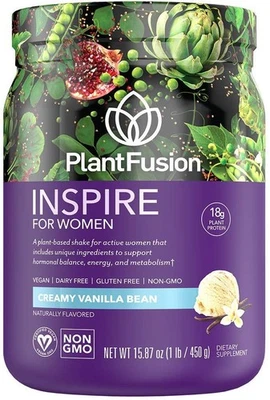 Pó feminino de proteína vegetal PlantFusion Inspire - Pó de proteína com baixo teor de carboidratos... - Imagem 1 de 4