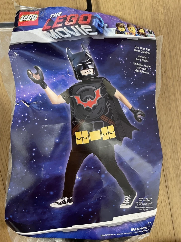 Batman LEGO Movie Deluxe 6PC Costume Kids size 5-9 Licensed Disguise - Image 1 of 4