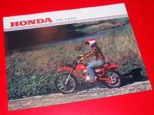 HONDA • 81 XR100 Sales Literature Brochure Vintage Enduro MX XR 100 - Imagen 1 de 2