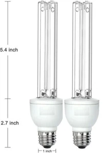 2 Pack UVC UV Light Bulb Lamp 25W E26/E27 Base - Picture 1 of 7