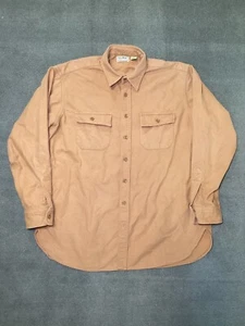 Camisa De Colección LL Bean Para Hombres Alta 17.5 Tela Gamuza Naranja Hecha en EE. UU. Suave #857 - Imagen 1 de 8