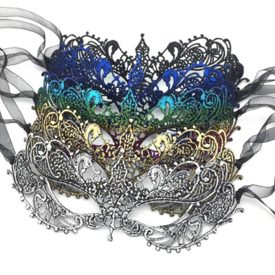 Women Sexy Hollow Lace Masquerade Face Mask Party Cosplay Prom Props Eye Mask ♧ - Image 1 of 4